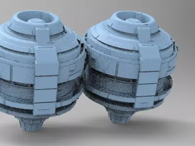 Moon base relay system 4 3D model