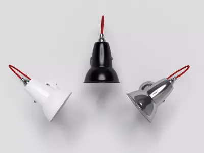 Duo wall lamp with brass fittings 3D model