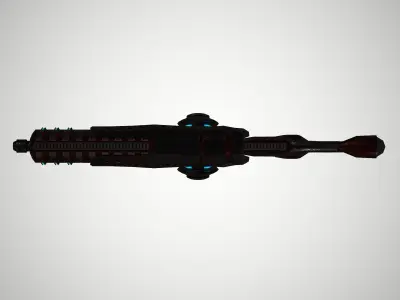 Futuristic Rifle 03 Low-poly 3D model