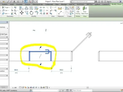 SINGLE DOOR REVIT FAMILY 3D ROTATED AND FULL PARAMETER 3D model