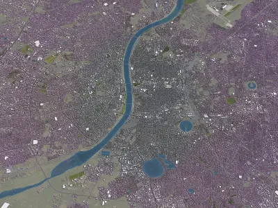 Ahmedabad - 3D City Topography Terrain 3D Model Pack
