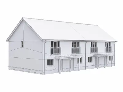 Neighborhood Houses P29 Low-poly 3D model