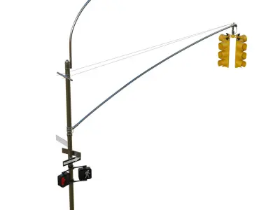 Traffic Light 07 Low-poly 3D model