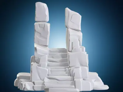 Ruined Staircase Scenery 3D print model