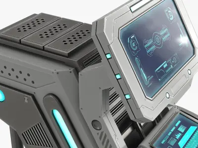 Sci Fi Terminal v1 Low-poly 3D model