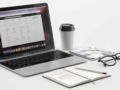 Workplace MacBook 3D model