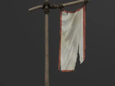 Medieval Banner  Low-poly 3D model