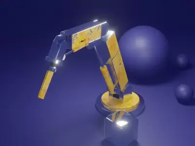 Stylized Industrial Robotic Arm 3D model