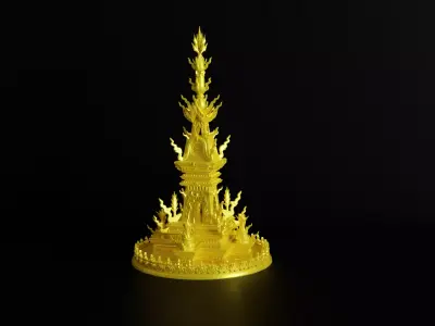 Ornate Buddhist Stupa 3D model