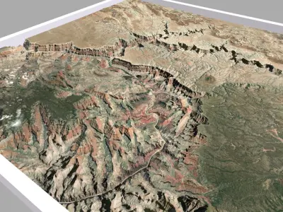 Mountain landscape Grand Canyon Arizona USA 3D model