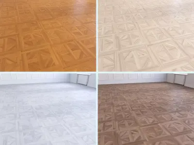 Parquet - Laminate - Wooden floor 4 in 1 Low-poly 3D model