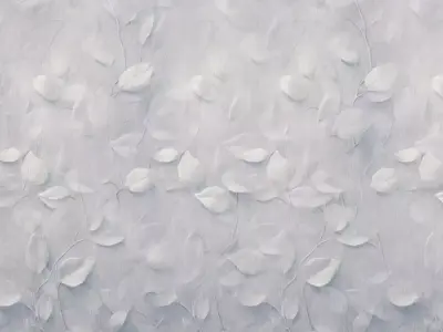 Embossed Leaf Relief Mural  Texture