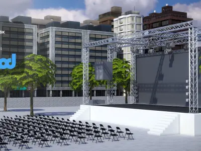 Outdoor Concert Stage 3D model