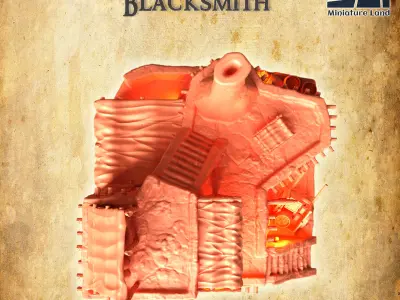 Desert Blacksmith Tabletop Terrain 28 mm 3D print model