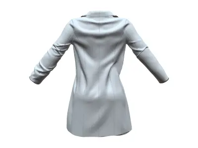 Women Lab Coat Low-poly 3D model