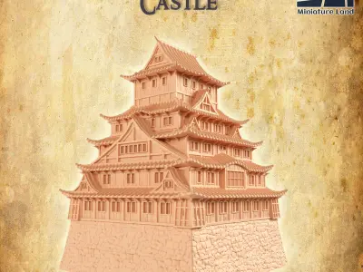 Samurai Castle  Tabletop Terrain 28 MM 3D print model