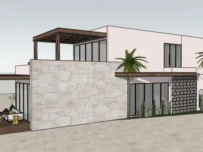 Bungalow sketchup design 3D model