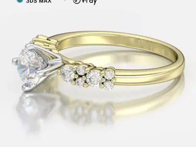 Jewelry 3D Rendering Scene Setup For 3ds Max and V-Ray Next 3D model