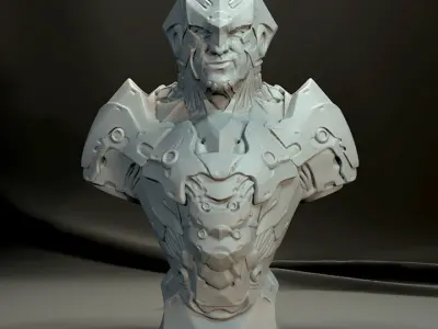 SCI FI Bust Creature  3D print model