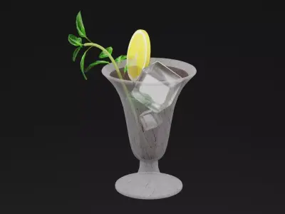 Exotic Fizz Juice Low-poly 3D model