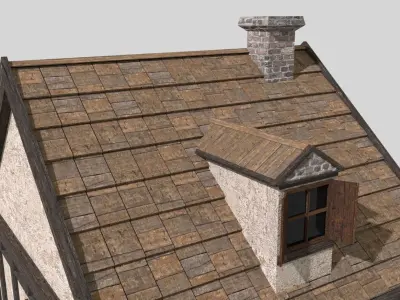 Medieval House Low Poly Low-poly 3D model