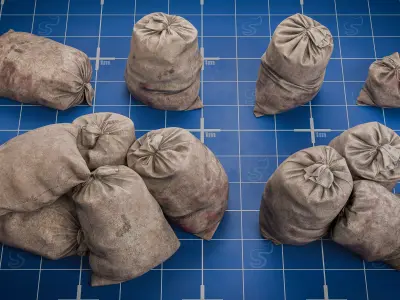 Realistic Garbage Bags Pack - Game Ready Props with LODs Low-poly 3D model