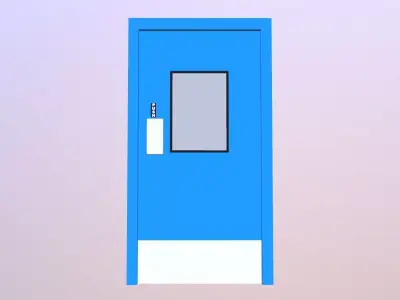 Industrial Door Low-poly 3D model