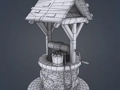Water Well Low-poly 3D model