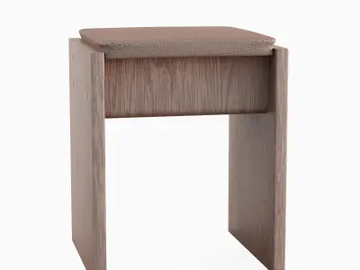Wooden Stool 04 3D model