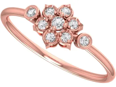 Solitaire Women Light Weight Band Ring 3D print model purchase