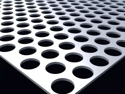 Perforated panel with 50 percent opening 25O52 3D model