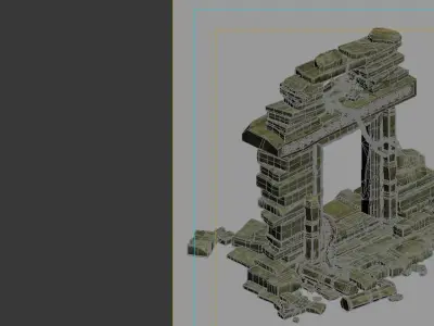 Kashayana Buddha in the ruins of the forest 3 3D model