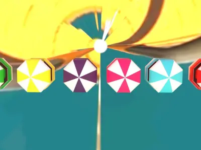 Ferris wheel cabins Low-poly 3D model