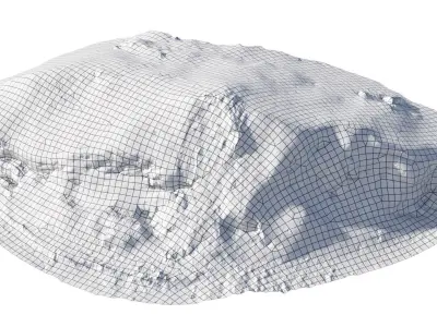 Winter snow pile 3D model