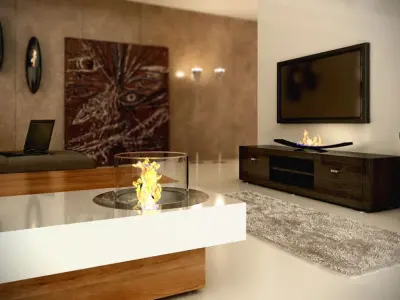 Realistic Fireplaces Collection types of 3D model