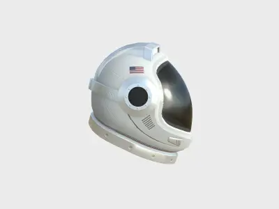 Astronaut Helmet B08 USA - Character Design Fashion Low-poly 3D model