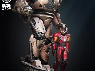 Wicked Marvel Iron Monger Sculpture Tested for 3D printing 3D print model