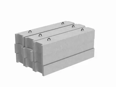 Stacked Concrete Blocks 3D model