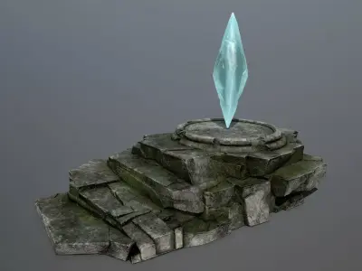 Crystal Ruin Gate Low-poly 3D model