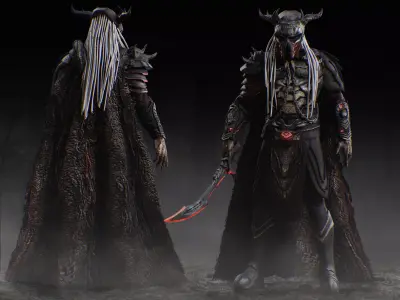 Njohrr from Predator Badlands Low-poly 3D model