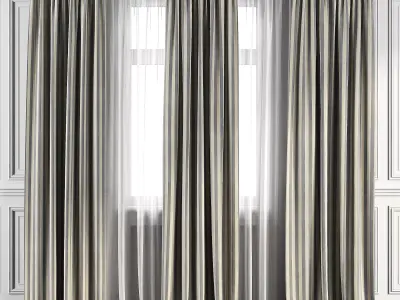 Curtain Set 105 3D model