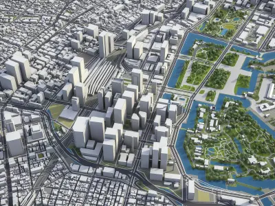 Tokyo Low-poly 3D model