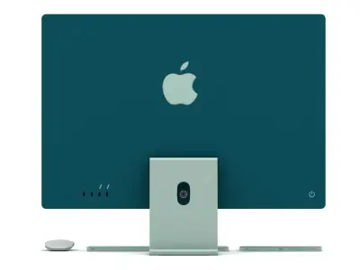 Apple iMac 24 inch 2021 Green Low-poly 3D model