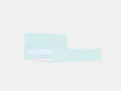 MALM High bed frame 3 Low-poly 3D model