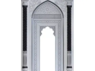 islamic arabic gate model set 782 Low-poly 3D model