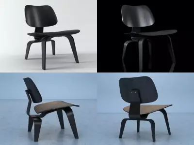 LCW eames chair 3D model