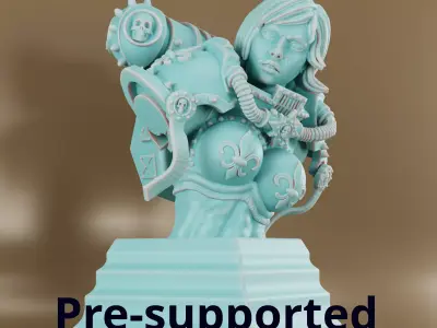 Wargaming bust of the honey  sister 3D print model