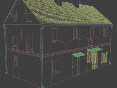 3D Old village store east europe Game Ready Low-poly 3D model