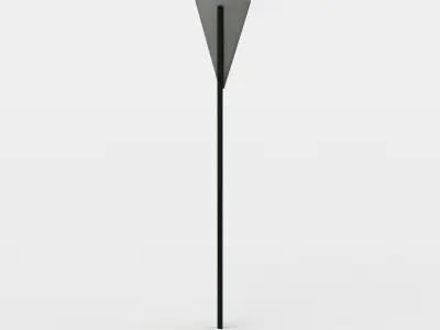 Yield sign Low-poly 3D model