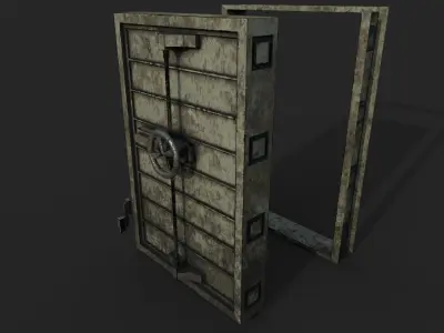 Hermetic Door II Low-poly 3D model